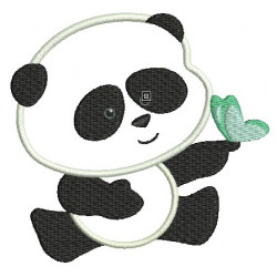 Stickdatei - Patti Panda Schmetterling